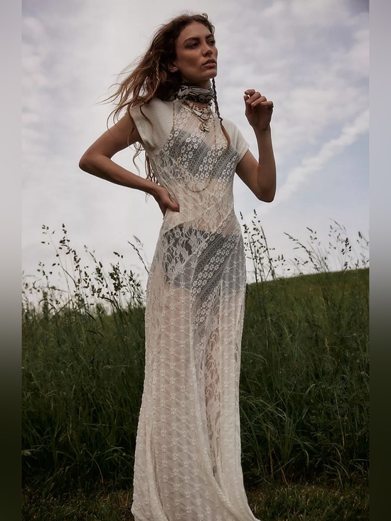 Free People Dresses & Skirts - FREE PEOPLE Cypress Lace
Maxi white dress medium